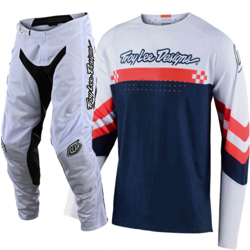 CONJUNTO TROY LEE DESIGNS 2021 MIX SE ULTRA FACTORY & GP AIR - BRANCO / NAVY